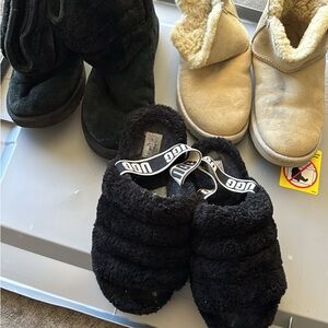 UGG Black and Tan Cozy Footwear Collection
